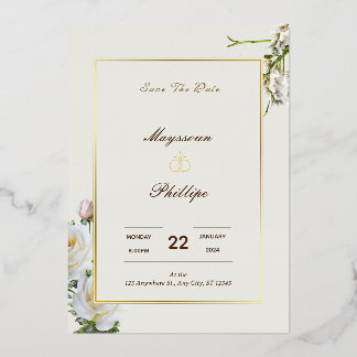 EEN LUXURY DIGITAL WEDDING INVITATION FOLIE UITNODIGING