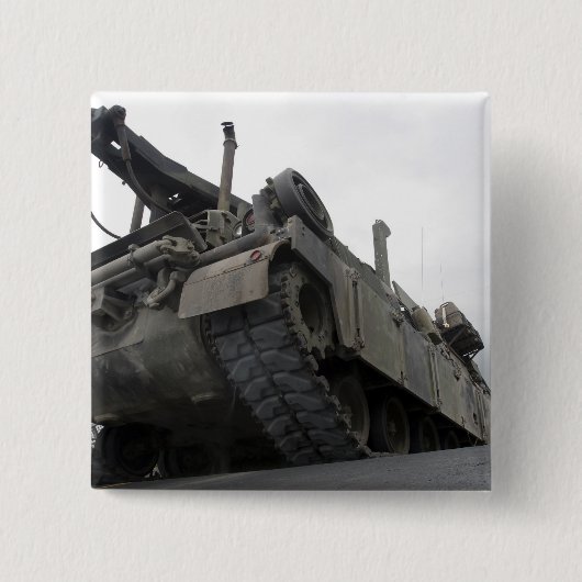 Een M88A2 Hercules Recovery Vehicle Vierkante Button 5,1 Cm (Voorkant)