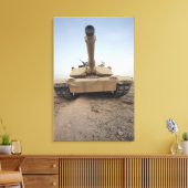 Een M-1A1 hoofdslagtank Canvas Afdruk (Insitu (Woonkamer))