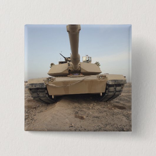 Een M-1A1 hoofdslagtank Vierkante Button 5,1 Cm (Voorkant)