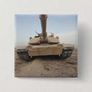 Een M-1A1 hoofdslagtank Vierkante Button 5,1 Cm