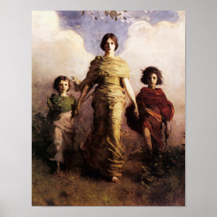 Een maagd door Abbott Handerson Thayer Poster
