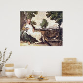 Een Maagd met een Unicorn van Domenico Zampieri Pr Poster (Keuken)