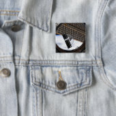 Een maan rots 2 vierkante button 5,1 cm (In situ)