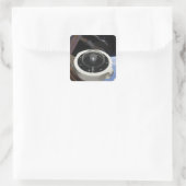 Een maan rots 3 vierkante sticker (Tas)