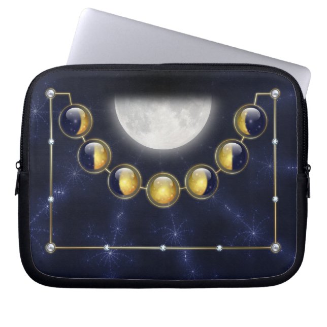Een maand in de levenscyclus van de Maan-laptophoe Laptop Sleeve (Voorkant)