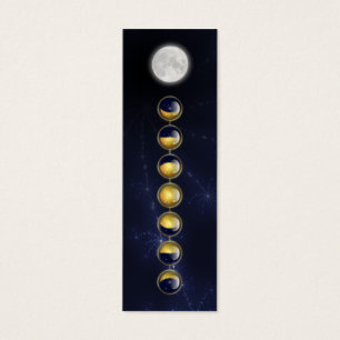 Een maand in het leven van de maan Bladwijzer Mini Visitekaartjes