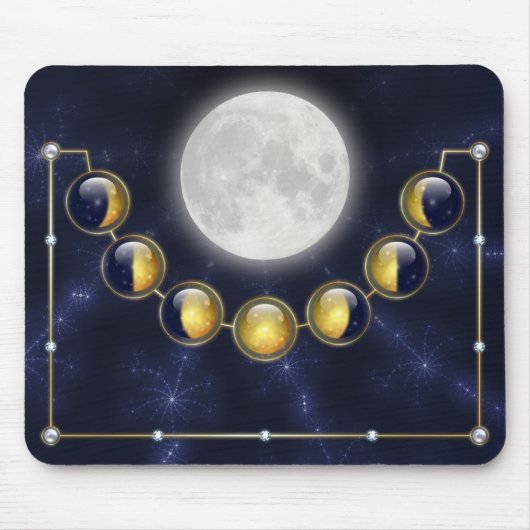 Een maand in het leven van de Moon Mousepad Muismat (Voorkant)