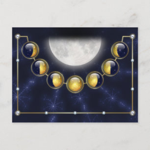 Een maand in het leven van het Moon-Briefkaart Briefkaart