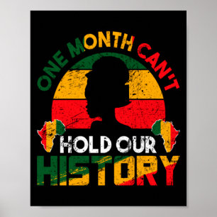 Een maand kan onze geschiedenis Afrikaanse zwarte  Poster