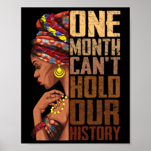 Één maand kan onze geschiedenis melanine Afrikaans Poster