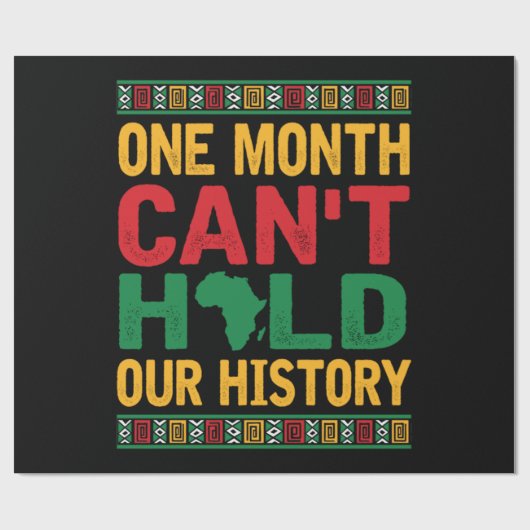 Een maand lang wachten we op onze geschiedenis, zw cadeaupapier (Vlak)