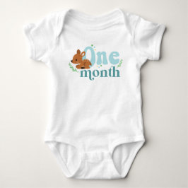 Eén maand milestone Blue Baby Bodysuit