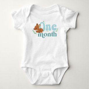 Eén maand milestone Blue Baby Bodysuit