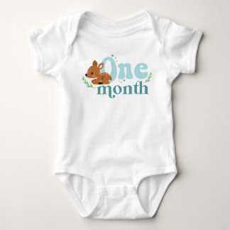 Eén maand milestone Blue Baby Bodysuit