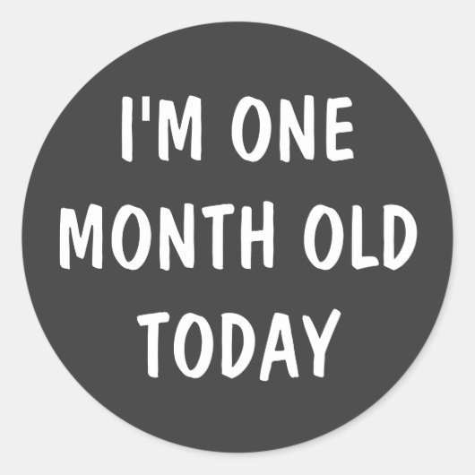 Een maand oude Baby Ronde Sticker (Voorkant)