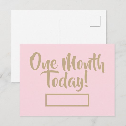 Een maand vandaag Briefkaart (Voorkant / Achterkant)