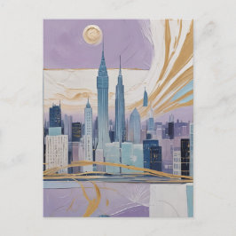 Een maanlandschap feestdagenkaart