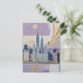 Een maanlandschap feestdagenkaart (Staand voorkant)