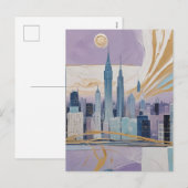 Een maanlandschap feestdagenkaart (Voorkant / Achterkant)