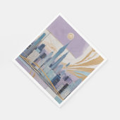 Een maanlandschap servet (Hoek)