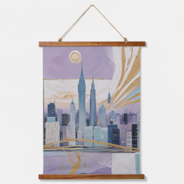 Een Maanstadslandschap Hangend Wandkleed
