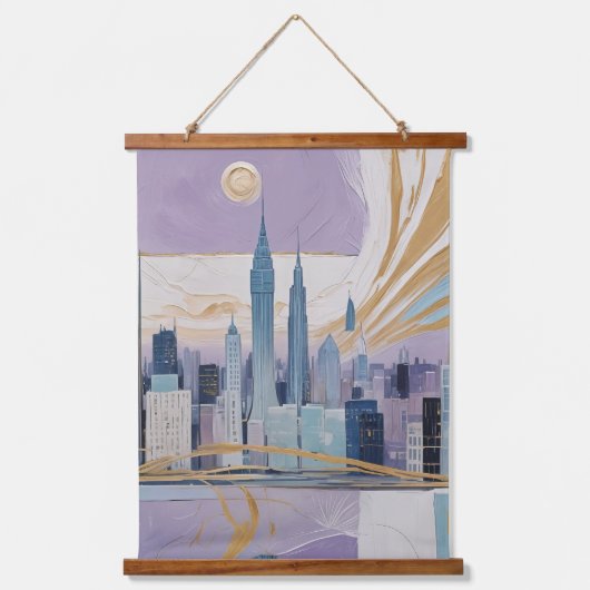 Een Maanstadslandschap Hangend Wandkleed (Voorkant)