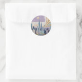 Een Maanstadslandschap Ronde Sticker (Tas)