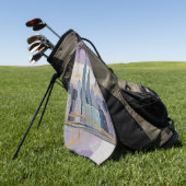 Een Maanstadssilhouet Golfhanddoek (Groen)