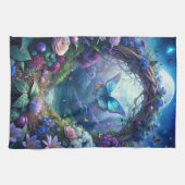 Een maanverlichte vlinder theedoek (Horizontaal)