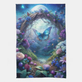 Een maanverlichte vlinder theedoek