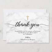 Een maatje maken voor het bevestigen van marmer Go Bedankkaart (Voorkant)