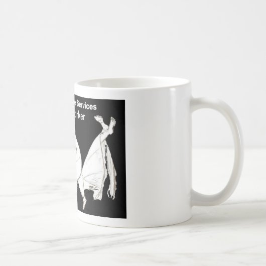 Een maatschappelijk werker op de mok van de koffie (Rechts)