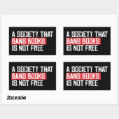 Een maatschappij die boeken verbiedt is niet grati rechthoekige sticker (Vel)