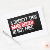 Een maatschappij die boeken verbiedt is niet grati rechthoekige sticker (Envelop)