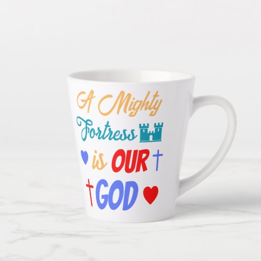 Een machtig fort is onze God Latte Mok (Rechts)