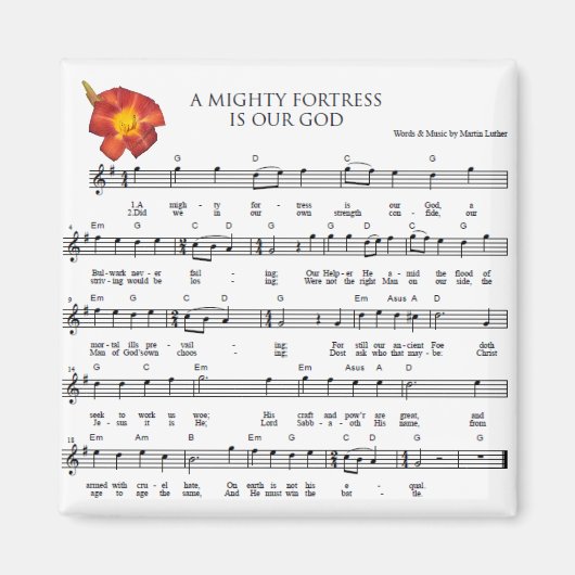 Een machtig fort is onze God Magneet (Voorkant)