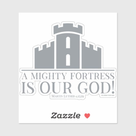 Een machtig fort is onze God Sticker (Vel)
