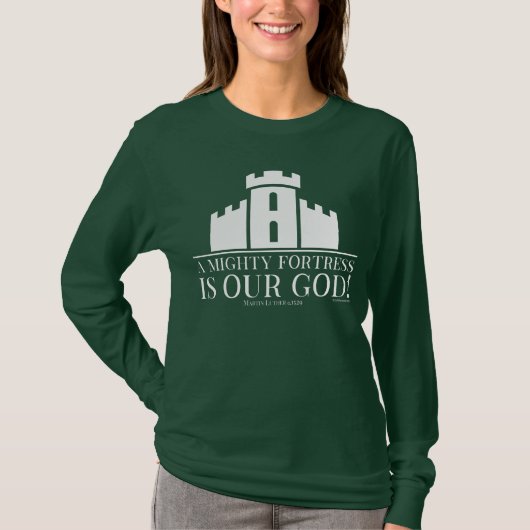 Een machtig fort is onze God T-shirt (Voorkant)