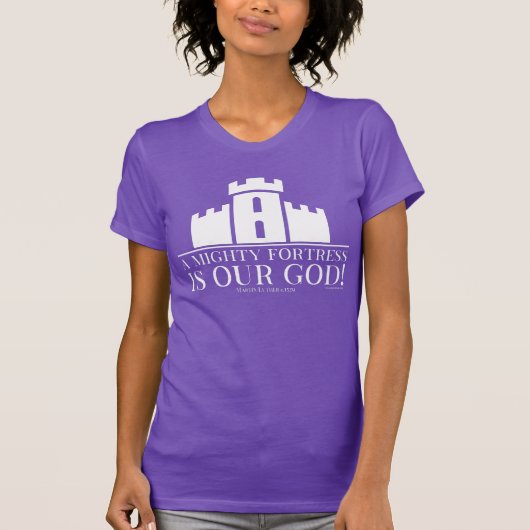 Een machtig fort is onze God T-shirt (Voorkant)