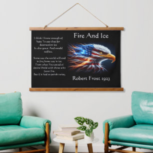 Een machtige adelaar met trots versierd met een Am Hangend Wandkleed