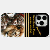 Een machtige krijger staat met een majestueuze lee Case-Mate iPhone case (Achterkant (horizontaal))