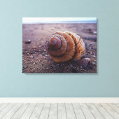 Een macroUitzicht van een wervelkolom Canvas Afdruk (Insitu (Houten vloer))