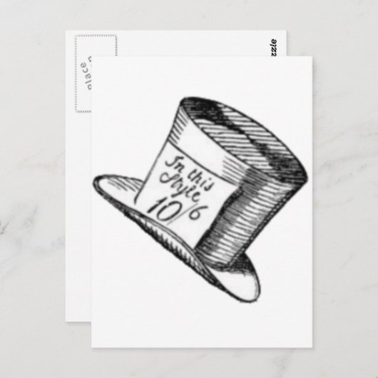 Een Mad Hatter-Pet Briefkaart (Voorkant / Achterkant)