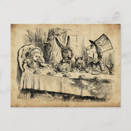 Een Mad Tea Party (1865) door John Tenniel Briefkaart