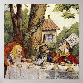 Een Mad Tea-Party Canvas Art Poster