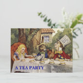 EEN Mad Tea Party INVITE Kaart (Staand voorkant)