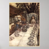 Een Mad Tea Party van Arthur Rackham Poster (Voorkant)
