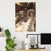 Een Mad Tea Party van Arthur Rackham Poster (Thuiskantoor)