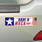 Een MAGA dag! Bumpersticker (Op auto)